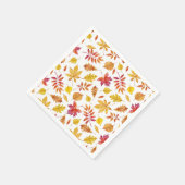 Serviette En Papier Motif de feuilles d'automne rustique pour Thanksgi (Coin)