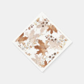 Serviette En Papier Motif de feuilles d'érable d'automne pour l'Action (Coin)