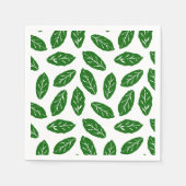 Serviette En Papier Motif de feuilles vertes (Devant)