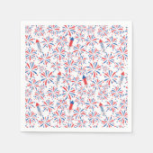 Serviette En Papier motif de feux d'artifice 4 juillet Fête de l'indép (Devant)