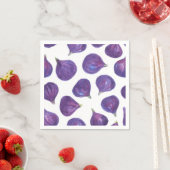 Serviette En Papier Motif de figues aquarelle (En situation)