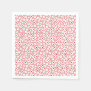 Serviette En Papier Motif de fleur de marguerite magenta rose