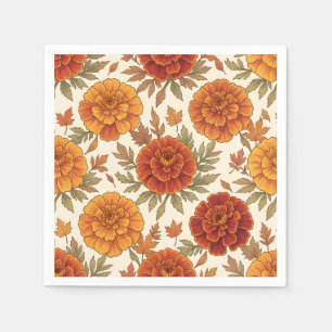 Serviette En Papier Motif de fleur de souci d'automne