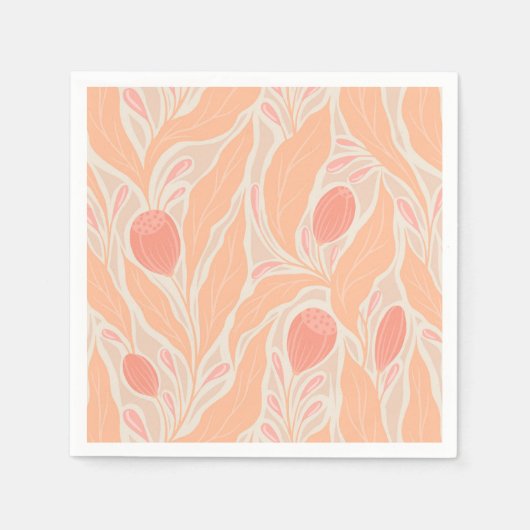 Serviette En Papier Motif de fleurs (Devant)
