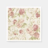 Serviette En Papier Motif de fleurs (Devant)