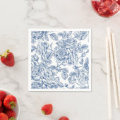 Serviette En Papier Motif de fleurs (En situation)