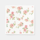 Serviette En Papier Motif de fleurs (Devant)
