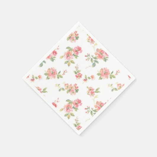 Serviette En Papier Motif de fleurs (Coin)