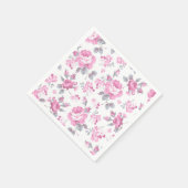 Serviette En Papier Motif de fleurs (Coin)