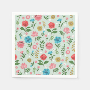 Serviette En Papier Motif de fleurs