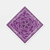 Serviette En Papier Motif de fleurs abstraites violet foncé (Coin)
