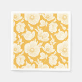 Serviette En Papier Motif de fleurs d'or (Devant)