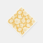 Serviette En Papier Motif de fleurs d'or (Coin)