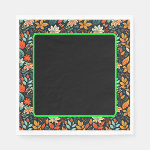 Serviette En Papier Motif de fleurs exotiques florales