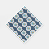 Serviette En Papier Motif de fleurs Lily géométrique japonais (Coin)