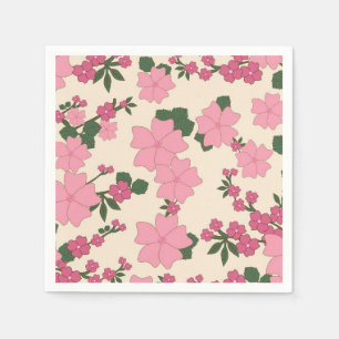 Serviette En Papier Motif de fleurs rose girly mignon