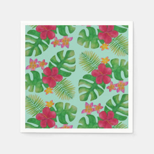 Serviette En Papier Motif de fleurs tropicales