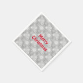 Serviette En Papier Motif de flocon blanc et argent (Coin)