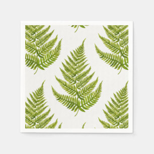 Serviette En Papier Motif de fougère aquarelle