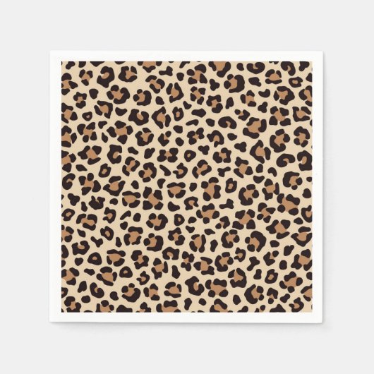 Serviette En Papier Motif de fourrure léopard (Devant)