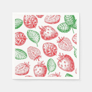 Serviette En Papier Motif de fraises