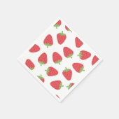 Serviette En Papier Motif de fraises (Coin)