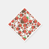 Serviette En Papier Motif de fraises (Coin)