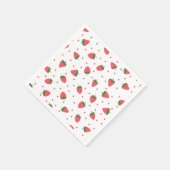 Serviette En Papier Motif de fraises (Coin)