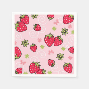 Serviette En Papier Motif de fraises