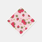 Serviette En Papier Motif de fraises (Coin)