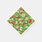 Serviette En Papier Motif de fraises (Coin)