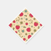 Serviette En Papier Motif de fraises (Coin)