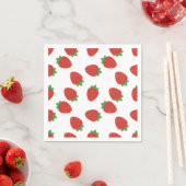 Serviette En Papier Motif de fraises (En situation)