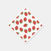 Serviette En Papier Motif de fraises (Coin)