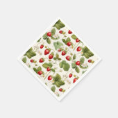 Serviette En Papier Motif de fraises Berry Bliss intemporel (Coin)