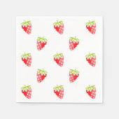 Serviette En Papier Motif de fraises d'aquarelle (Devant)