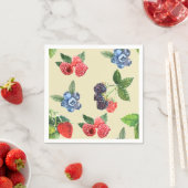 Serviette En Papier Motif de framboise d'aquarelle (En situation)