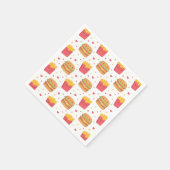 Serviette En Papier Motif de frites et de burger mignon (Coin)