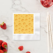 Serviette En Papier Motif de fromage jaune (En situation)