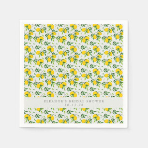 Serviette En Papier Motif de fruit de citron d'été personnalisé pour l