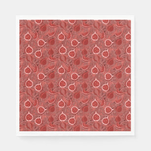 Serviette En Papier Motif de fruit de figue rouge magnifique