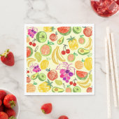Serviette En Papier Motif de fruits (En situation)