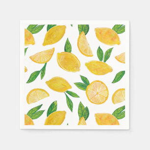 Serviette En Papier Motif de fruits Citrus Lemon