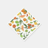 Serviette En Papier Motif de fruits d'agrumes (Coin)