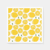 Serviette En Papier Motif de fruits de citron jaune (Devant)