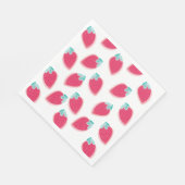 Serviette En Papier Motif de fruits de fraise cuite (Coin)