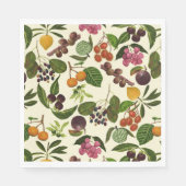 Serviette En Papier Motif de fruits exotiques tropicaux peints à la ma (Devant)