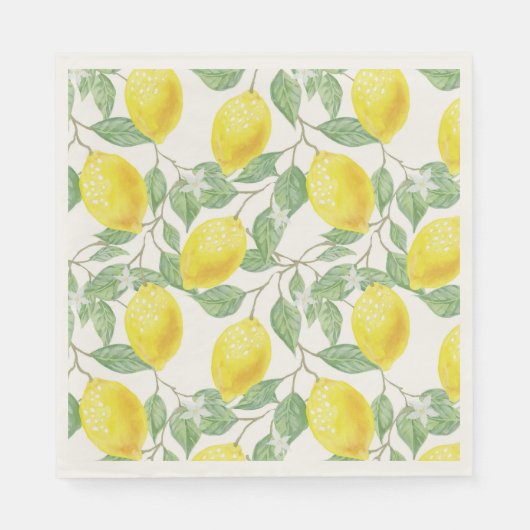 Serviette En Papier Motif DE FRUITS FRAIS LEMON NAPKIN (Devant)