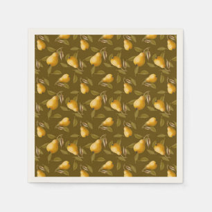 Serviette En Papier Motif de fruits jaunes poires