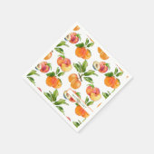 Serviette En Papier Motif de fruits mûrs, abricots et prunes (Coin)
